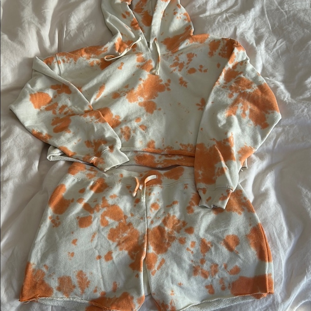 One four three hoodie and sweat short set